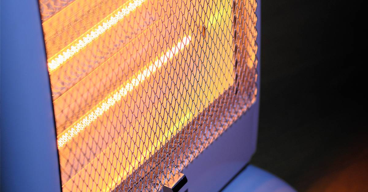 Estufa de gas peligrosamente encendida