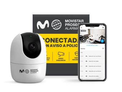 Cámara móvil 360, Placa disuasoria y App Cámara móvil 360, Placa disuasoria y App