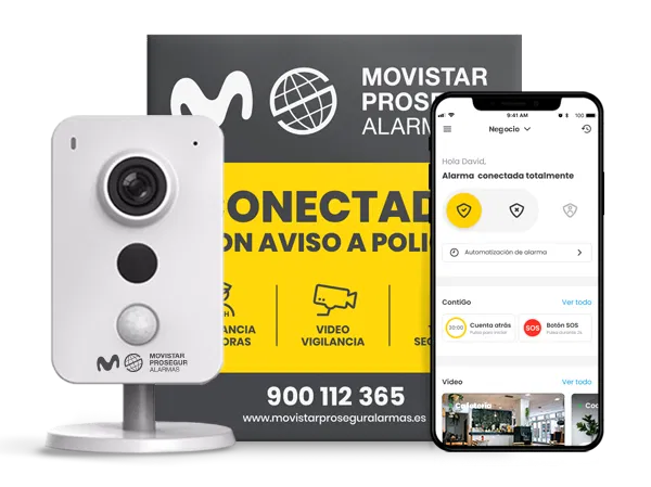 Bodegón Cámara IP, Placa disuasoria y App de Movistar Prosegur Alarmas Bodegón Cámara IP, Placa disuasoria y App de Movistar Prosegur Alarmas