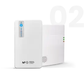 Nuestra mejor tecnología Bodegón de batería externa y panel de alarma con nuestra mejor tecnología